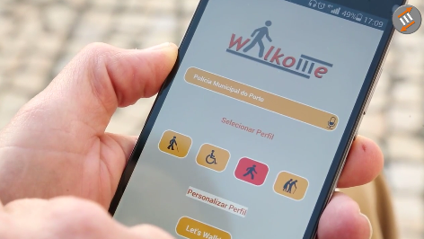 Menu de entrada na aplicação Walkome